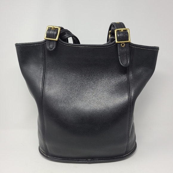 Coach Handbags - Coach Vintage 9090 Black Leather Shoulder Bag